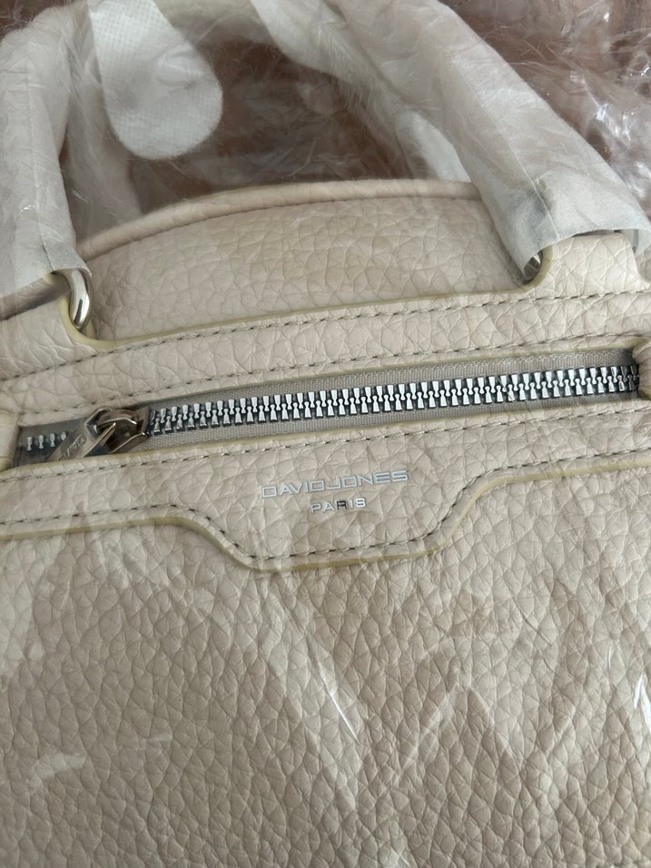 Bej Deri Minimalist Kadın Çanta - Görsel 3