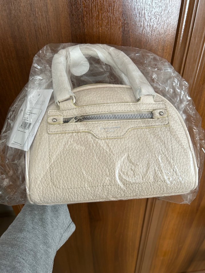 Bej Deri Minimalist Kadın Çanta - Görsel 4