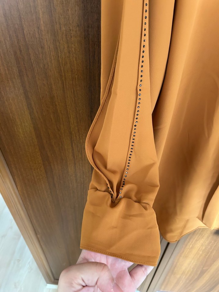 Bej Uzun Kollu Kadın Tunik - Görsel 5