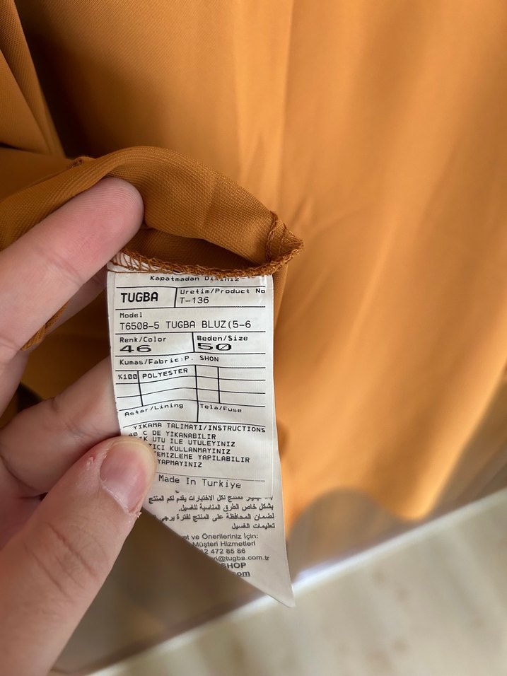 Bej Uzun Kollu Kadın Tunik - Görsel 2