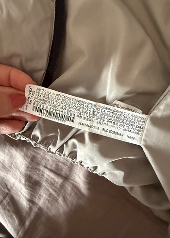 Gri Kapüşonlu Midi Mont - Görsel 3