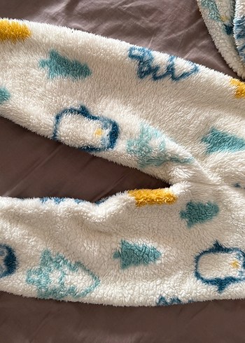 Çocuklar için Kapüşonlu Desenli Polar Takım - Görsel 7