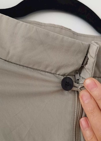 Zara Açık haki Zara bol kesim kumaş pantolon