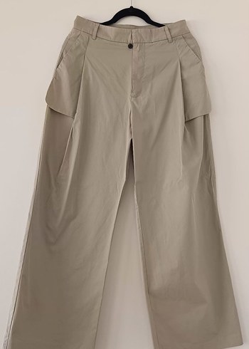 Açık haki Zara bol kesim kumaş pantolon