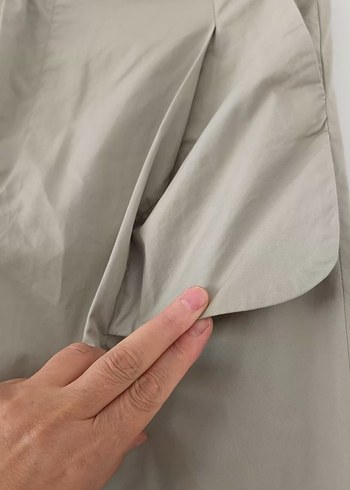 s Beden Açık haki Zara bol kesim kumaş pantolon
