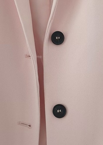 s Beden Pembe Düğmeli Kadın Zara Blazer Ceket