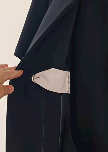 Mango Siyah Kemerli Uzun Kadın Elbise - Görsel 8