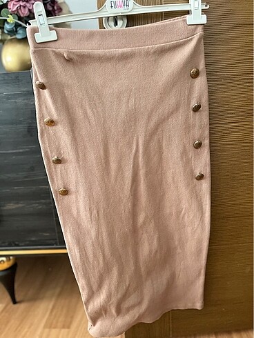 xl Beden Midi boy camel renk etek
