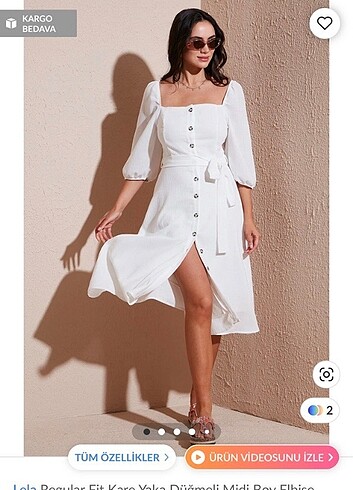 Trendyolmilla krem midi elbise