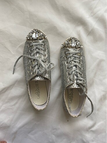 37 Beden çeşitli Renk Simli sneakers