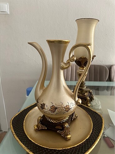  Beden altın Renk Vazo şamdan