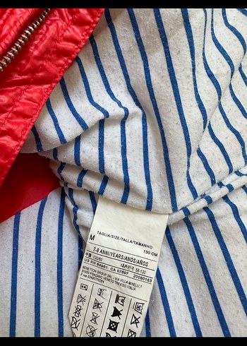 Kız Çocuk Kırmızı Fermuarlı İnce Mont Benetton - Görsel 3