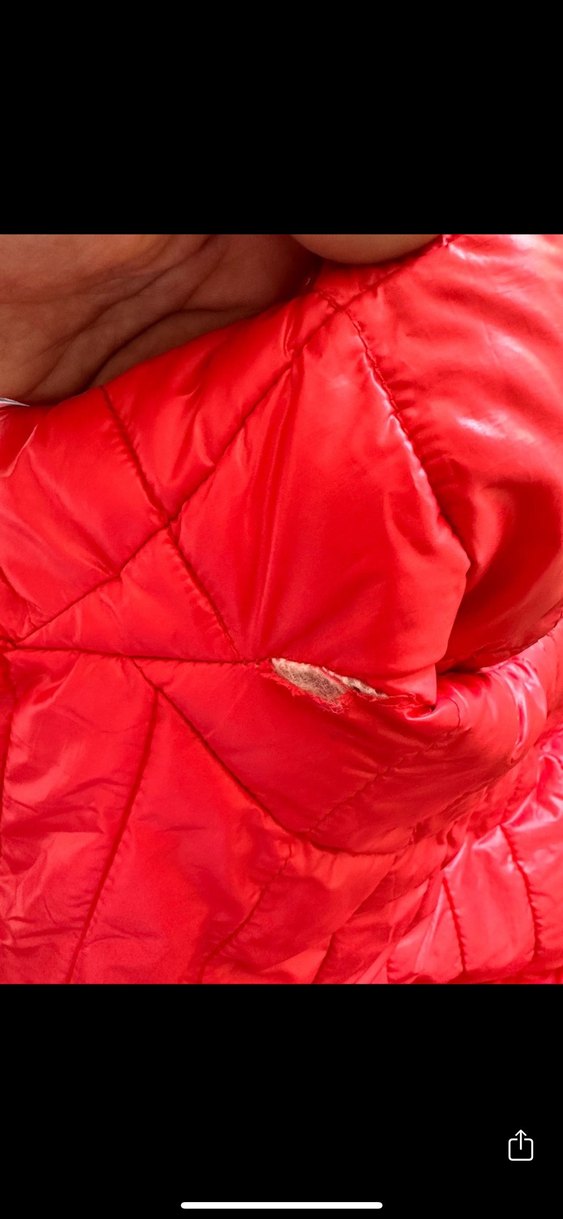 Kız Çocuk Kırmızı Fermuarlı İnce Mont Benetton - Görsel 4