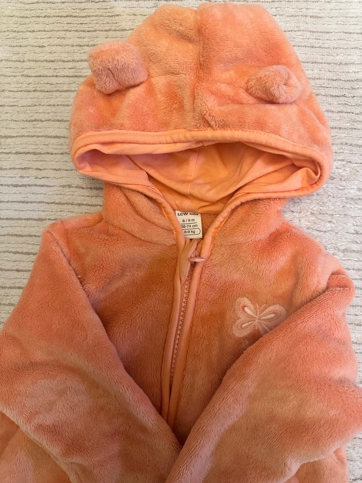 Turuncu Bebek Kız Peluş Takım - Görsel 2