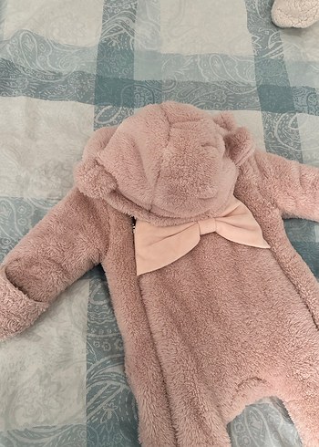 Pembe Kürklü Bebek Kız Tulumu - Görsel 5