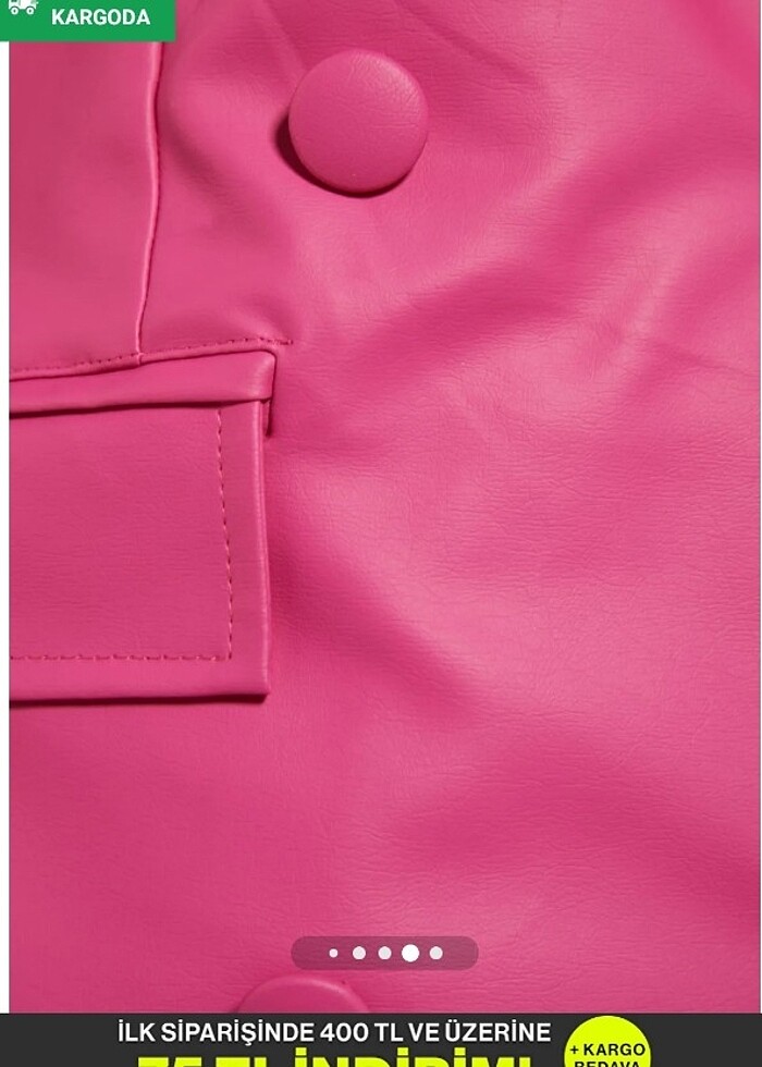Pembe deri ceket - Görsel 2