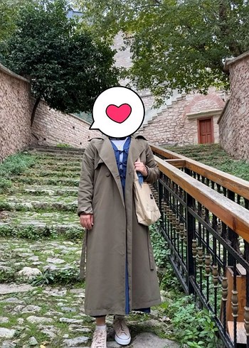 Mavi Keten Kumaş İkili Etekli Takım