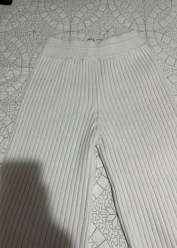 Krem Triko Salaş Kadın Pantolon - Görsel 2