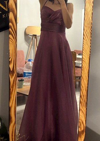 Kürdüm Drapeli Uzun Abiye Elbise - Görsel 6