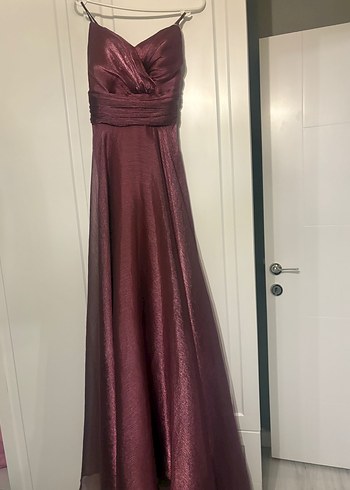 Kürdüm Drapeli Uzun Abiye Elbise - Görsel 3