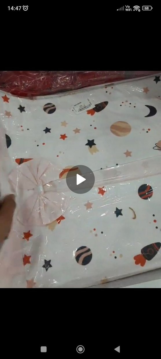 Renkli Baskılı Pembe puset örtüsü - Görsel 4