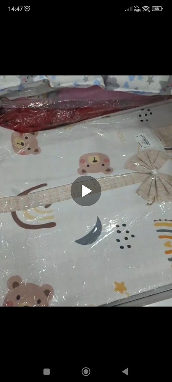 Renkli Baskılı Pembe puset örtüsü - Görsel 3