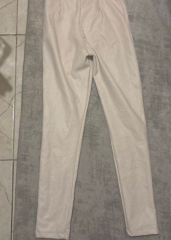 Beyaz Kadın Midi Kumaş Pantolon - Görsel 4