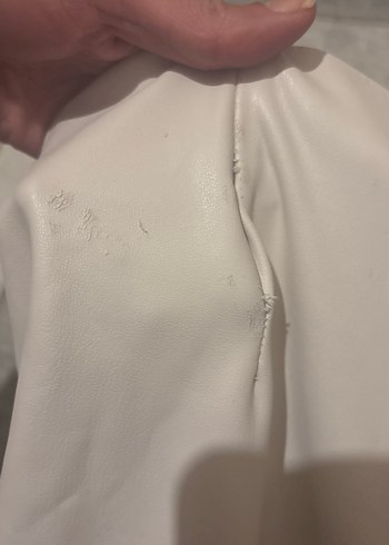 Beyaz Kadın Midi Kumaş Pantolon - Görsel 5