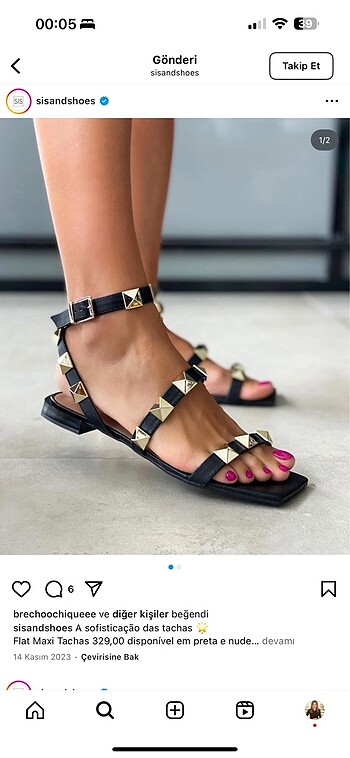 Zara Taşlı sandalet