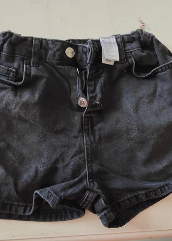 Defacto Siyah Bol Kesim Mini Denim Şort