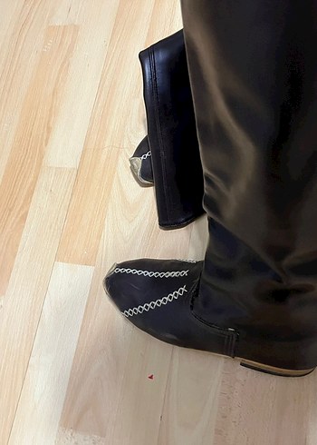 39 Beden siyah Renk Geleneksel çizme-çarık