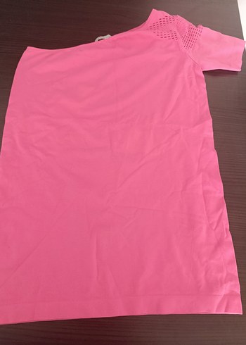 Pembe Kısa Kollu Kadın Bluz