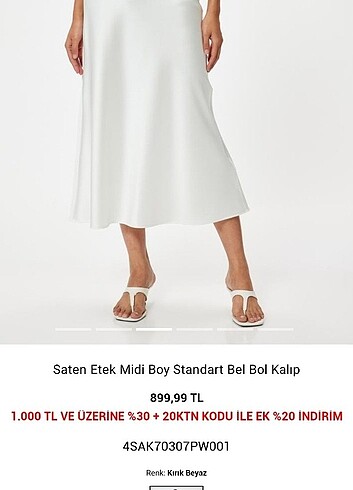 Koton saten etek