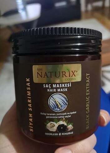 Naturix saç dökülmesine karşı siyah sarımsak özlü tuzsuz saç mas