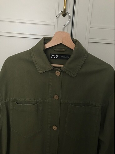xs Beden zara haki yeşil oversize kot ceket