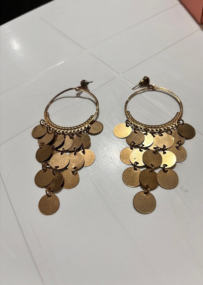 küpe altın şıkır şıkır uzun - Görsel 3