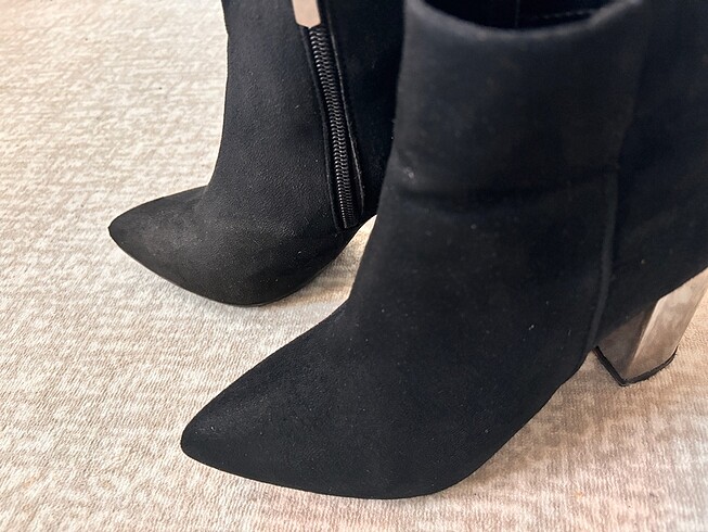 topuklu süet bot - Görsel 10