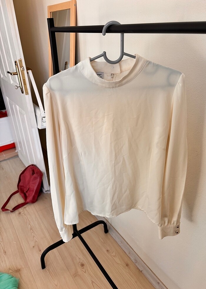 ınce gomlek beyaz sitare - Görsel 3