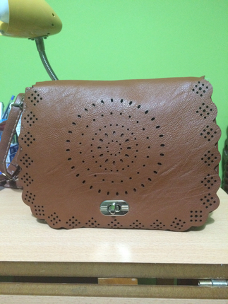 Taba renk vintage çapraz çanta 