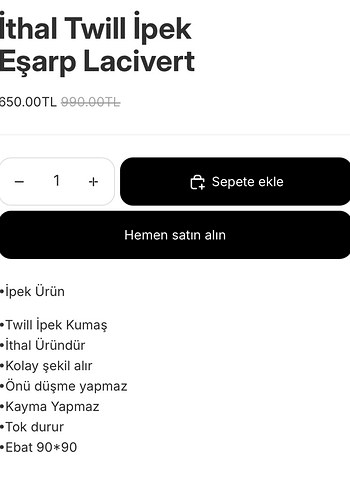 Lacivert logo desen eşarp - Görsel 2