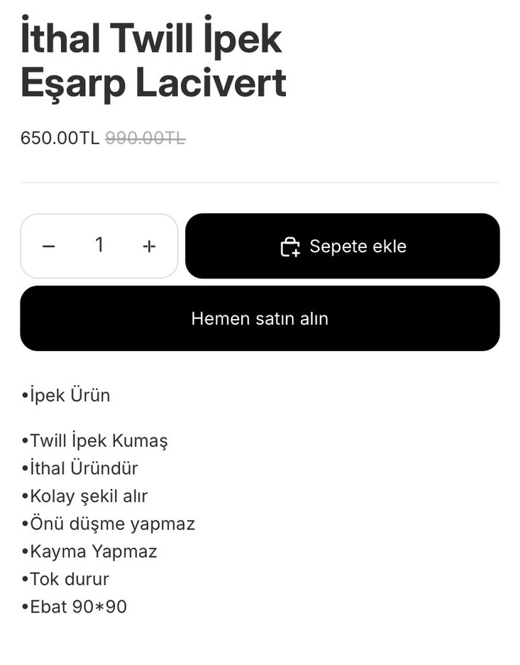 Lacivert logo desen eşarp - Görsel 2