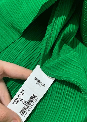 Yeşil Pilili Uzun Askılı Kadın Elbise - Görsel 7