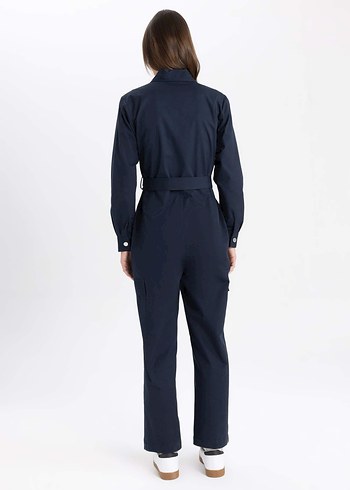 Kadın Lacivert Denim Tulum - Görsel 7