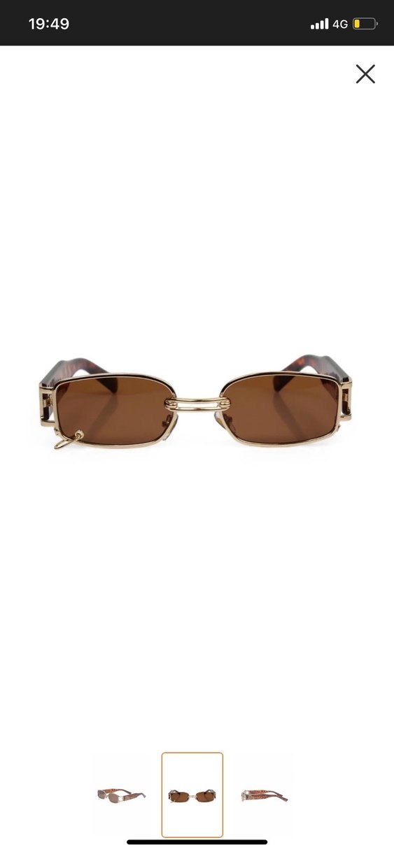 Kahverengi Parlak Tokalı Klasik Kadın Güneş Gözlüğü - Görsel 2