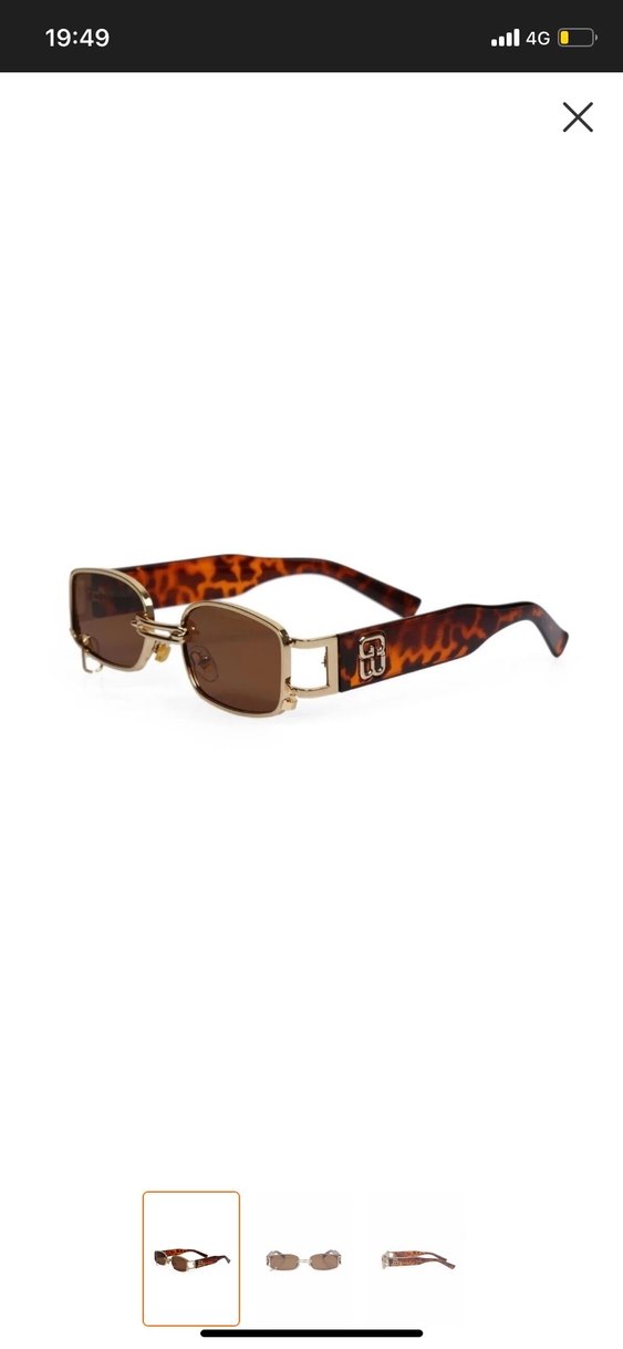 Kahverengi Parlak Tokalı Klasik Kadın Güneş Gözlüğü - Görsel 4