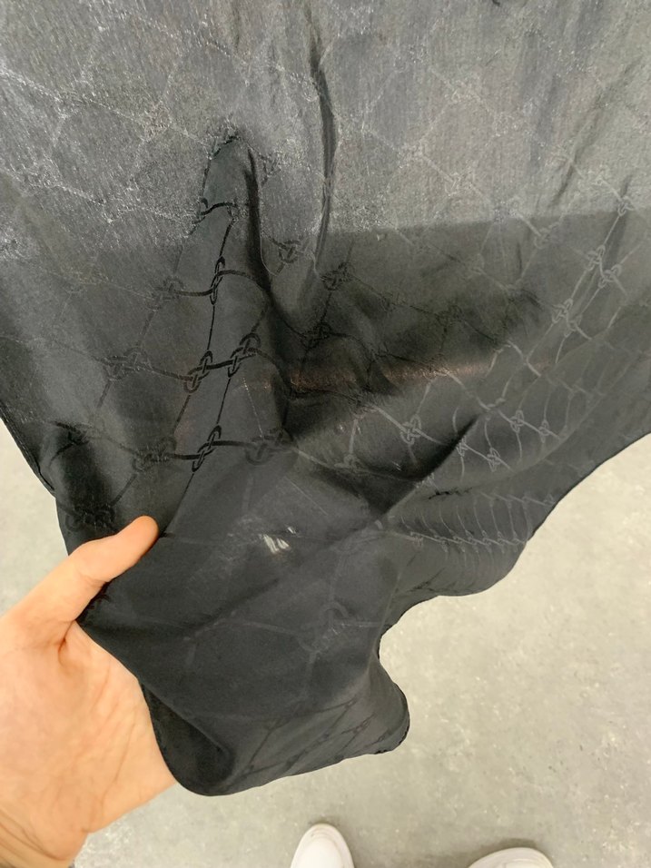 Siyah Jakarlı Kadın Şal - Görsel 4