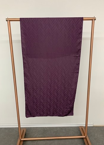 Mor Kadın Şal - Dökümlü ve jakar Dokulu - Görsel 2