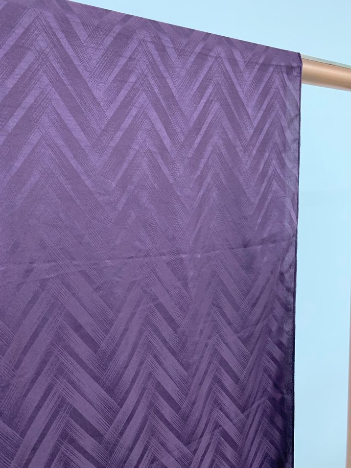 Mor Kadın Şal - Dökümlü ve jakar Dokulu - Görsel 3