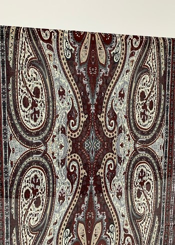 Bordo Kadın Bohem Desenli Şal - Görsel 3