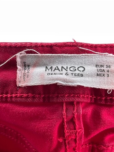 36 Beden kırmızı Renk Mango Jean / Kot %70 İndirimli.